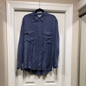 Men's denim blue Button-Up Shirt